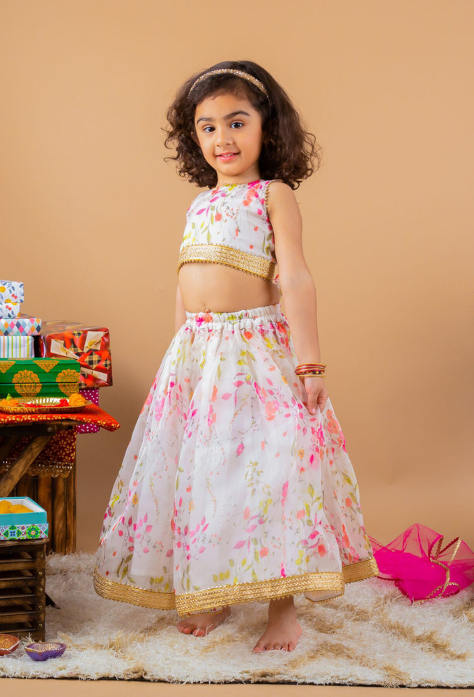 Critter Kids Indi Baby Girls Lehenga Choli Party Wear Printed