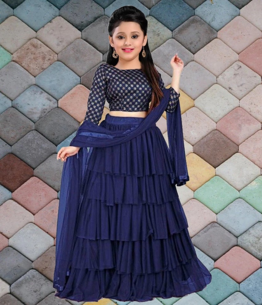 Blue lehenga hot sale choli flipkart