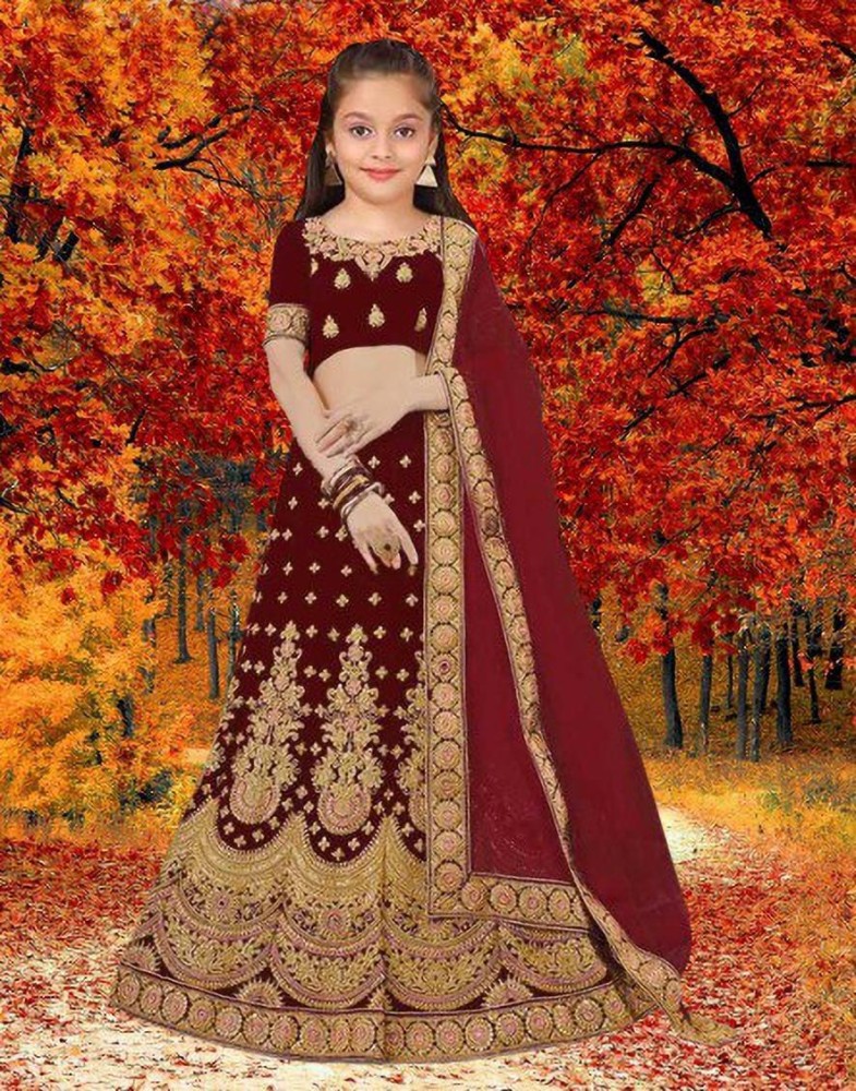 DIZVU Girls Lehenga Choli Ethnic Wear Embroidered Lehenga Choli and Dupatta Set Price in India Buy DIZVU Girls Lehenga Choli Ethnic Wear Embroidered Lehenga Choli and Dupatta Set online at Flipkart ...