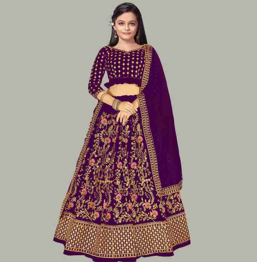 Fashion Dharmi Girls Lehenga Choli Ethnic Wear Embroidered Lehenga