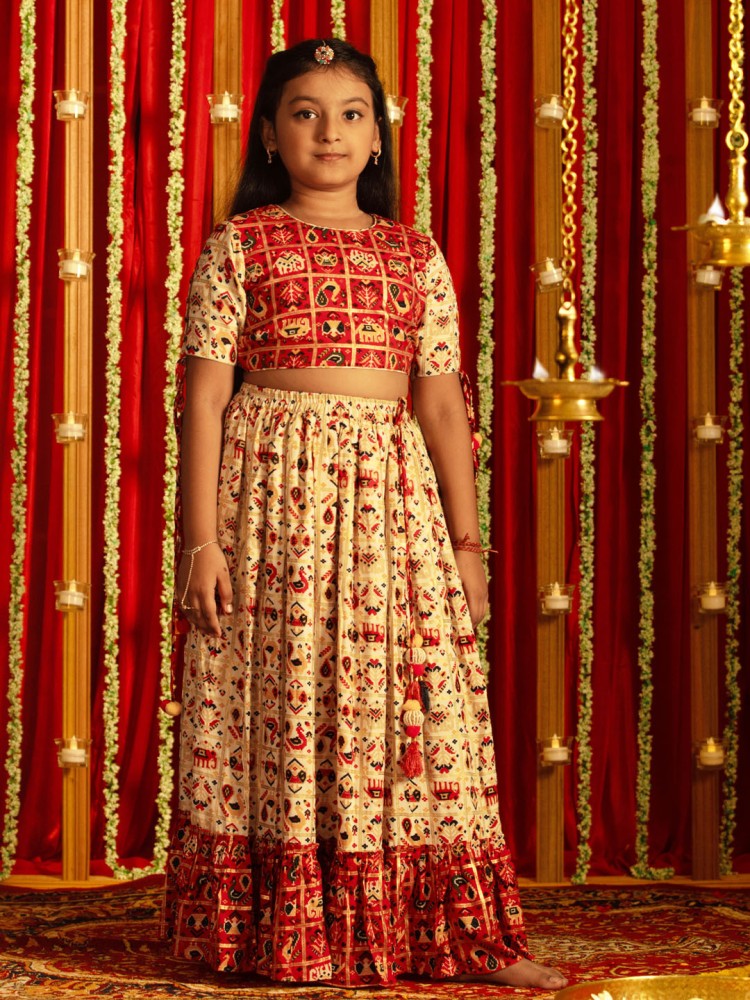 VASTRAMAY Indi Girls Lehenga Choli Ethnic Wear Printed Lehenga Price in India Buy VASTRAMAY Indi Girls Lehenga Choli Ethnic Wear Printed Lehenga online at Flipkart