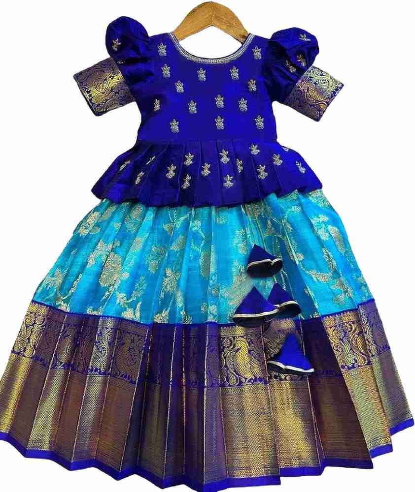 Baby girl pattu langa clearance blouse designs