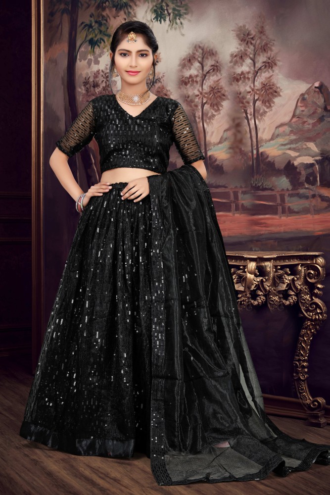 Black lehenga shop for girls