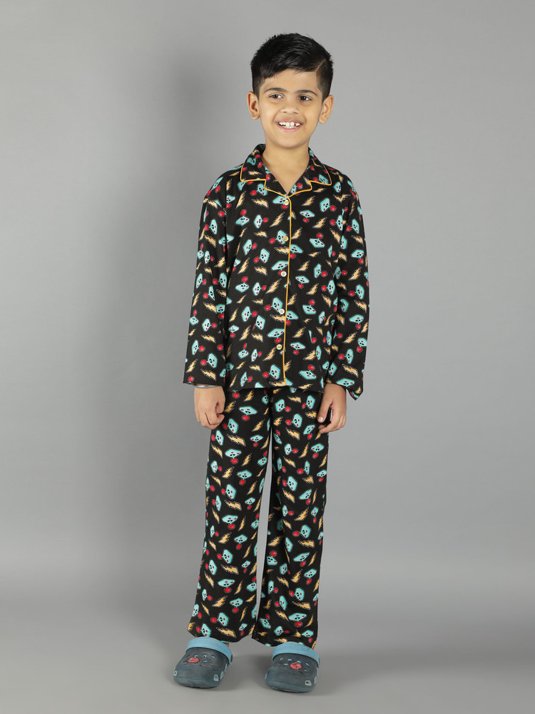 Ninos Dreams Kids Nightwear Boys Printed Cotton Price in India