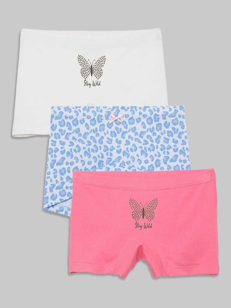 Buy Mackly Girls Printed Briefs (Pack of 3) online