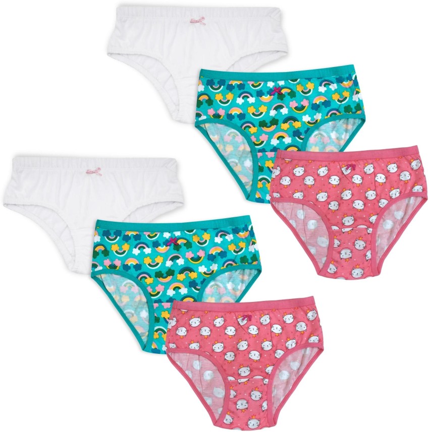 D'chica Set of 6 Panties/Briefs for girls and teenagers, Cotton Panty f