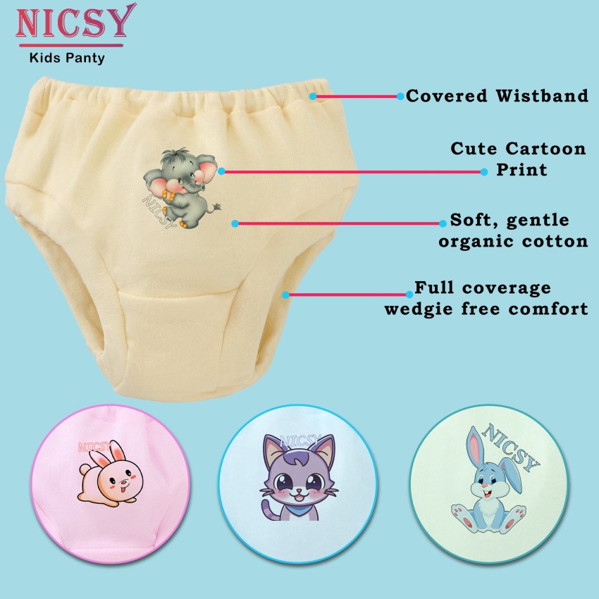 6PC Little Girls Soft Cotton Underwear Kids Cool Breathable Comfort Panty  Briefs