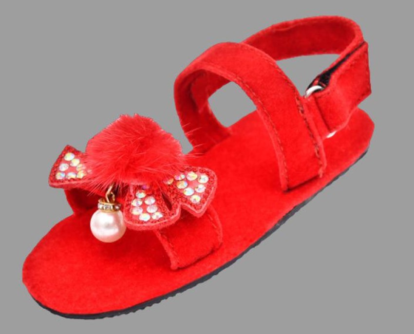 Baby girl red sandals hot sale