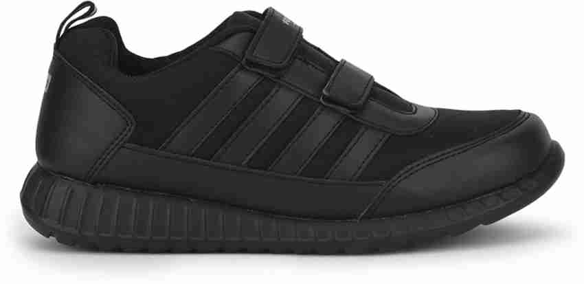 Adidas black clearance velcro school shoes