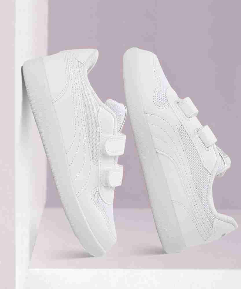 Kids white velcro sneakers on sale