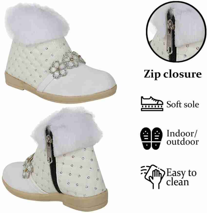 Tiny Kids Girls Zip Casual Boots