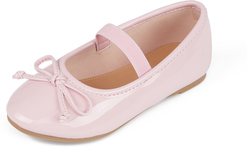 Girls pink ballet pumps hot sale