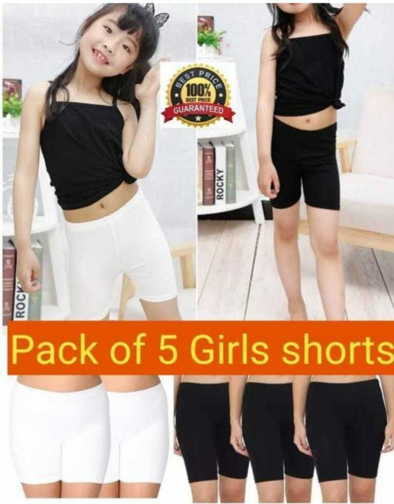 shartrendzz Short For Girls Sports Solid Cotton Blend Price in
