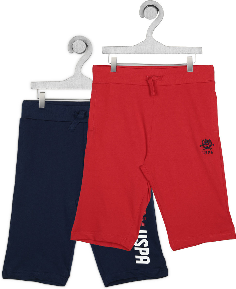 U.S. POLO ASSN. Short For Boys Casual Solid Pure Cotton Price in