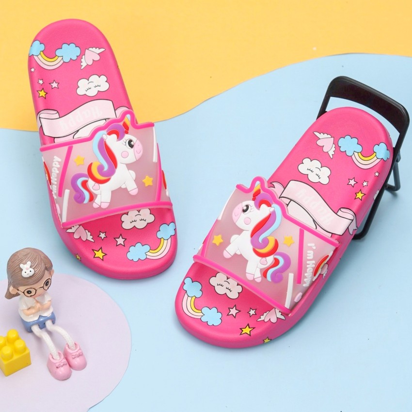 Girls unicorn best sale flip flops