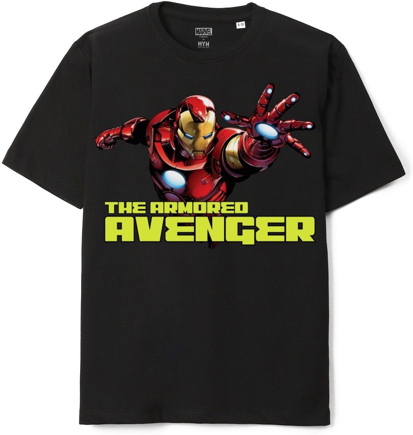 Flipkart MARVEL Boys Typography Printed Pure Cotton Oversized T Shirt Round Neck