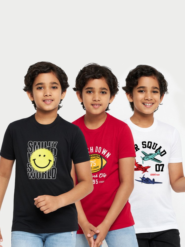 Uniberry Boys Printed Cotton Blend T Shirt