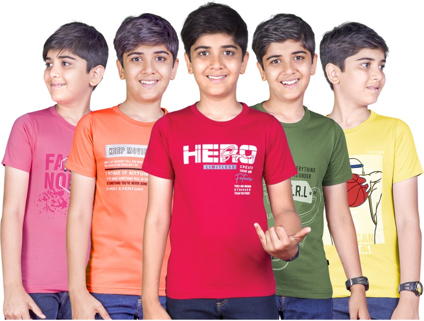 Flipkart Skipper Boys Printed Pure Cotton T Shirt Round Neck