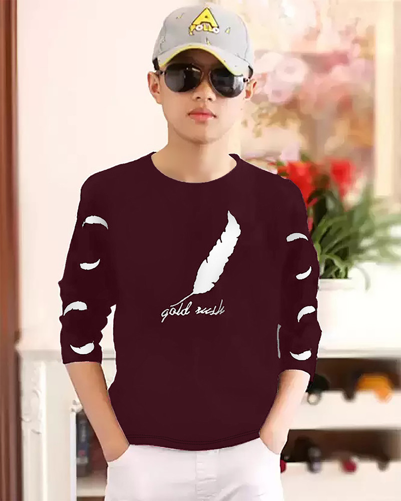 Flipkart Billion Boys Printed Cotton Blend T Shirt Round Neck