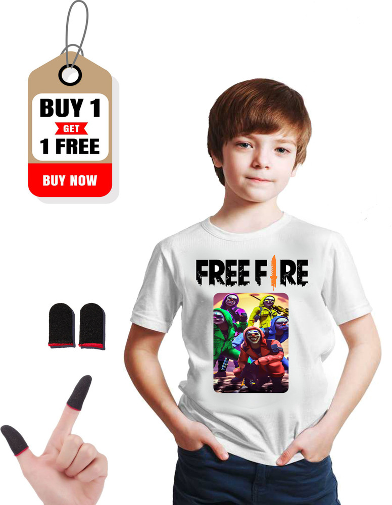 KID Free Fire Cotton Tshirt ready stock Malaysia baju free Fire