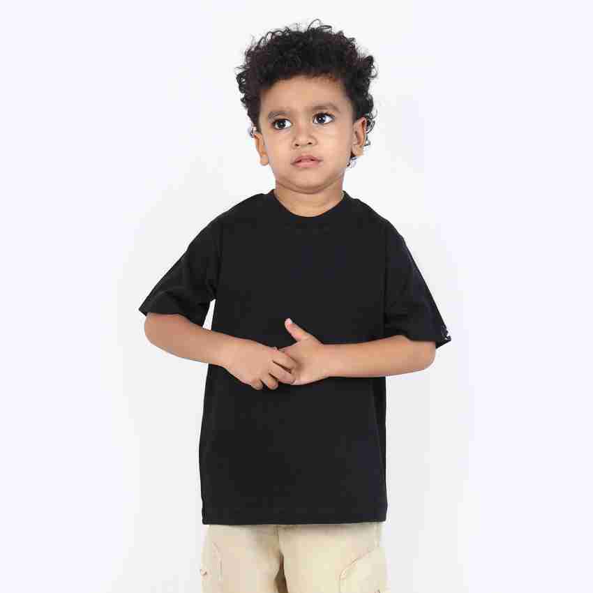 Flipkart.com | stanix Boys Solid Organic Cotton Regular T Shirt - Round Neck
