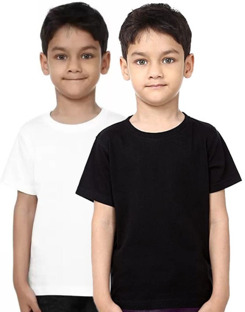 Round T shirt Kids Black