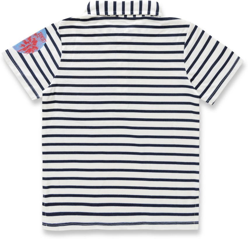 Jus Cubs Polo T-Shirt for Boys 100% Soft Cotton Striped T Shirts