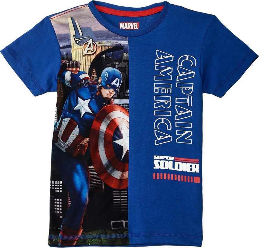 Flipkart Captain America Boys Graphic Print Cotton Blend T