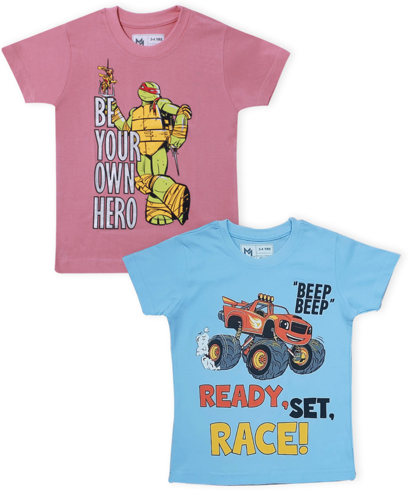 Flipkart MINUTE MIRTH Boys Printed Pure Cotton Regular T Shirt Crew Neck