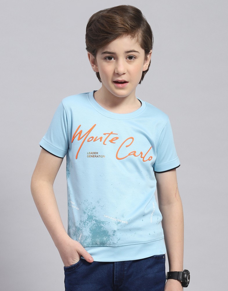 Flipkart MONTE CARLO Boys Printed Cotton Blend Regular T Shirt Round Neck