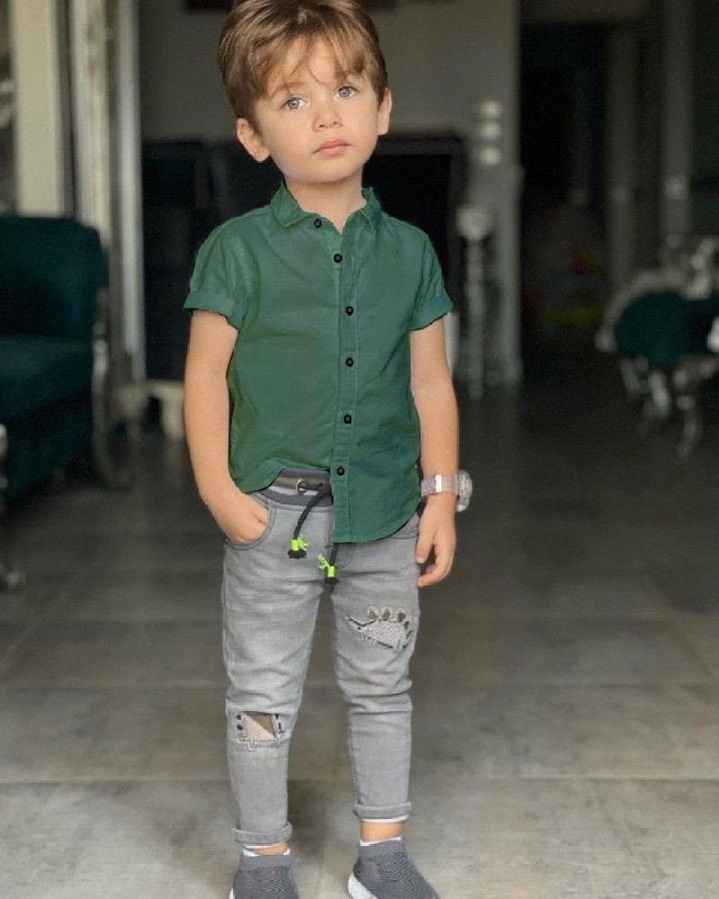 Green shirt sale for baby boy