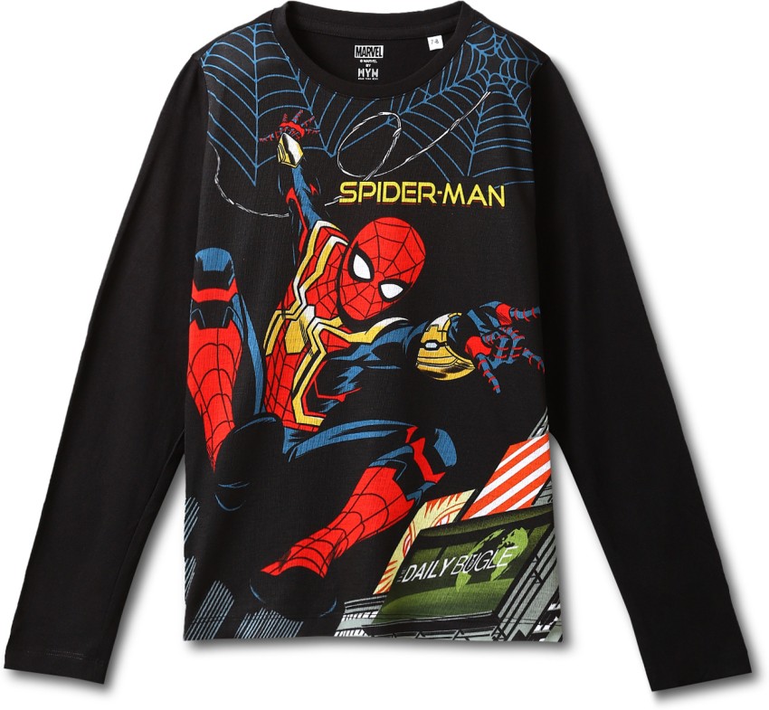 Flipkart Marvel by Wear Your Mind Boys Printed Graphic Print Polycotton Regular T Shirt Round Neck