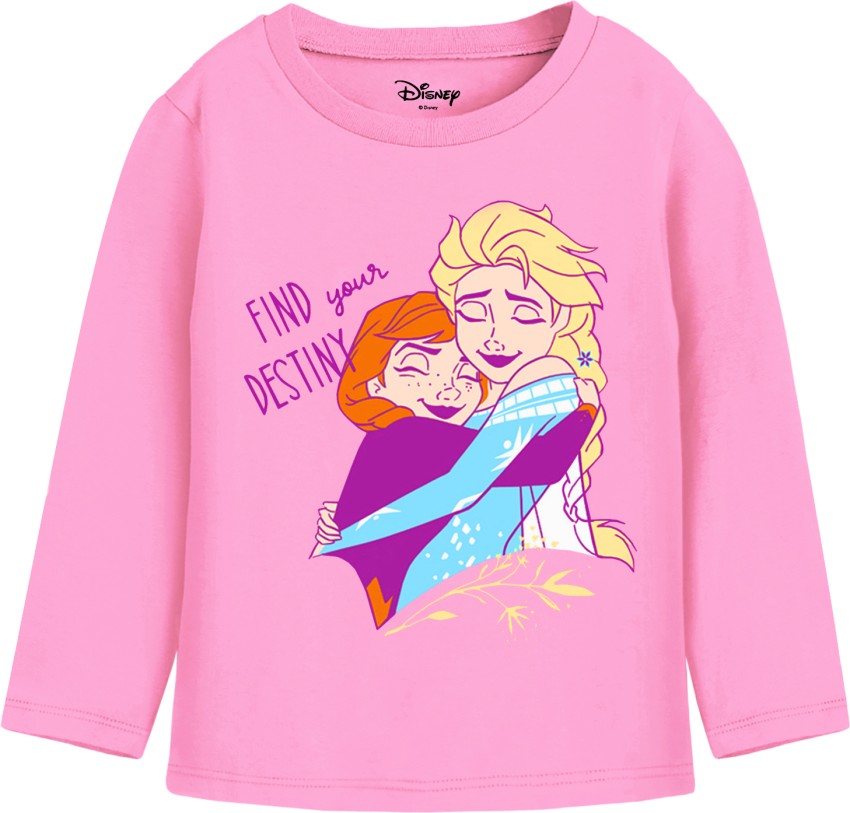 DISNEY BY MISS & CHIEF Girls Cartoon Cotton Blend T Shirt -  Round Neck