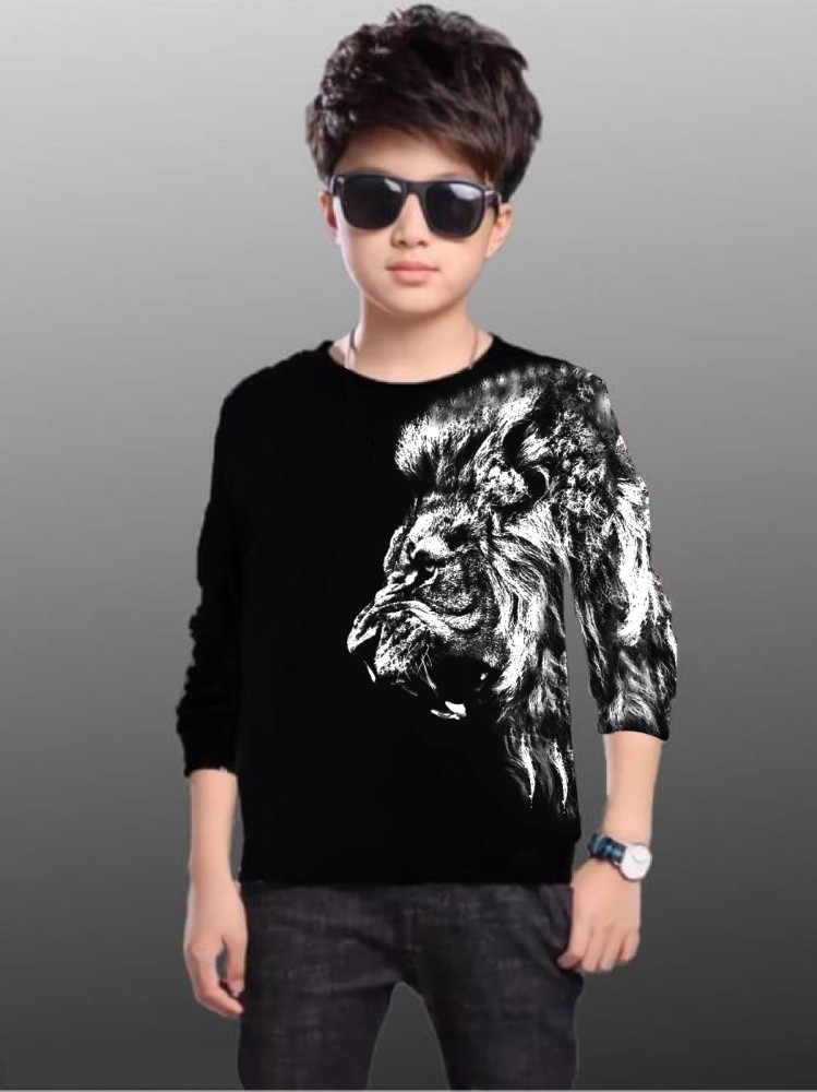 Flipkart Smosh Boys Animal Print Pure Cotton Regular T Shirt Round Neck