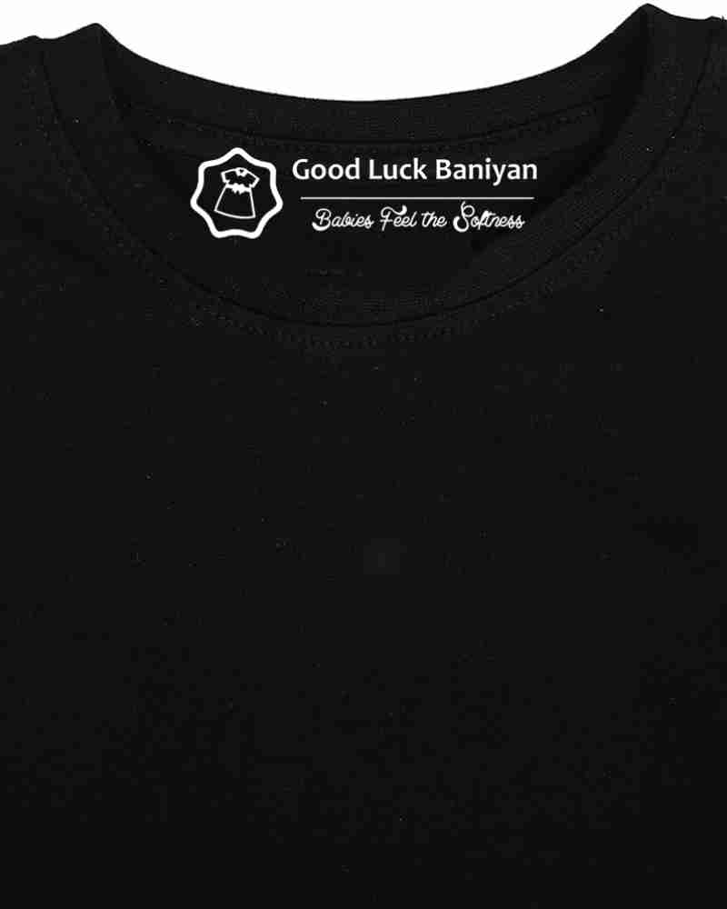Good Luck Baniyan Boys Solid Pure Cotton T Shirt  