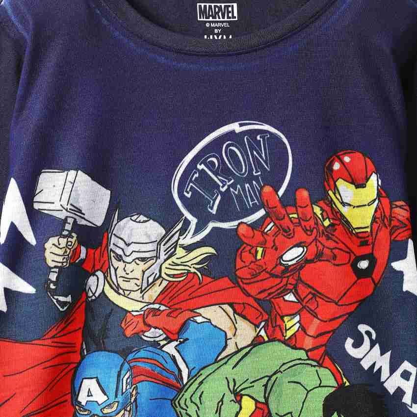 Flipkart Marvel by Wear Your Mind Boys Graphic Print Polycotton Regular T Shirt Round Neck