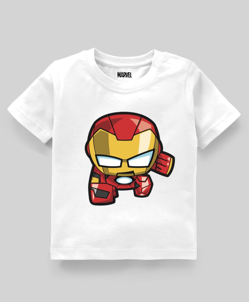 Flipkart MARVEL BY MISS CHIEF Boys Superhero Cotton Blend Slim T Shirt Round Neck