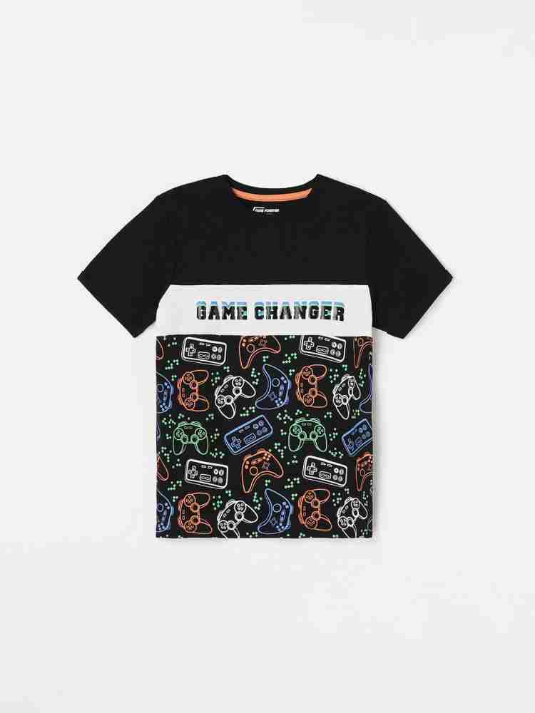 FAME FOREVER Boys Printed Cotton Blend T Shirt - Round Neck