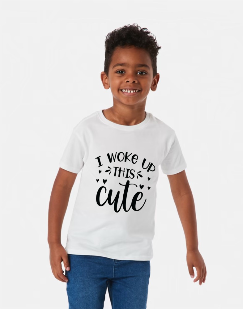 Flipkart Asseenkart Boys Typography Pure Cotton Regular T Shirt Round Neck