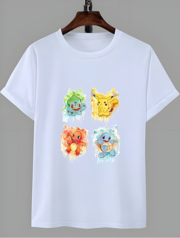 4-pack Printed T-shirts - Light blue/Pokémon - Kids