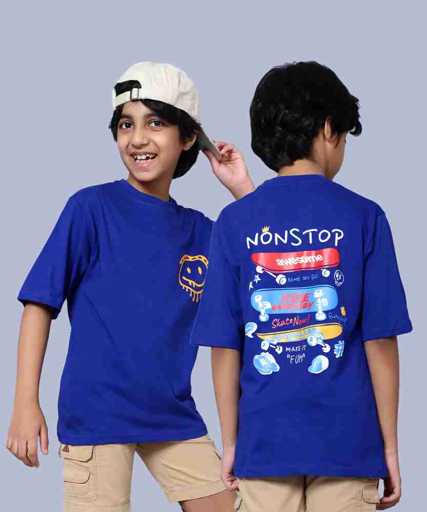 Flipkart.com | NICK AND JONES Boys Printed Pure Cotton T Shirt - Round Neck