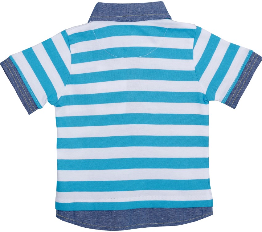 Jus Cubs Polo T-Shirt for Boys 100% Soft Cotton Striped T Shirts for Infant  Toddler Boy Babies Regular Fit