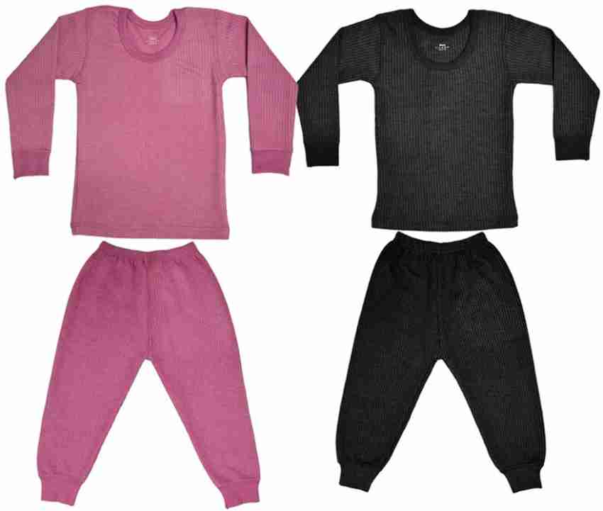 Groversons Paris Beauty Kids' Winter Wear Top-Pyjama Set Pack Of 2