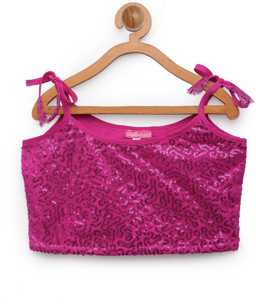 sparkly pink crop top
