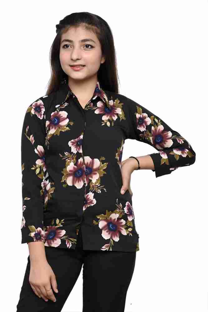 Oyesmarty Girls Casual Cotton Blend Shirt Style Top Price in India
