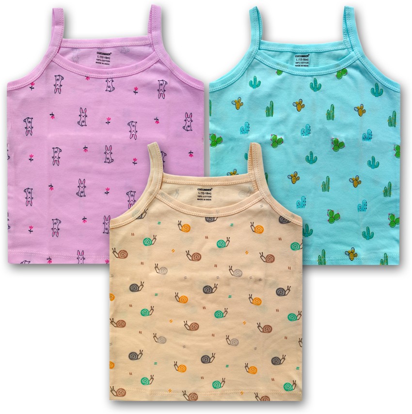 Cucumber Vest For Girls Pure Cotton Price in India - Buy Cucumber