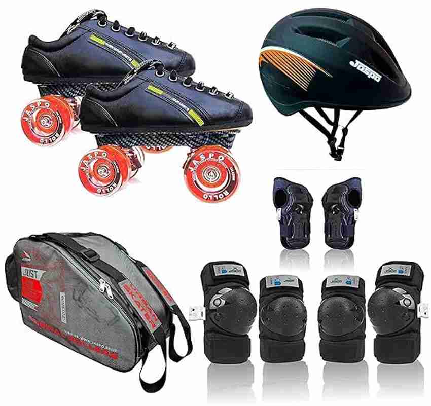 Jaspo Hyper X Skate Combo Shoe Skate Helmet Knee Guard Elbow Guard Wrist Guard Bag Skating Kit Buy Jaspo Hyper X Skate Combo Shoe Skate Helmet Knee Guard Elbow Guard Wrist Guard Bag Skating Kit Online...