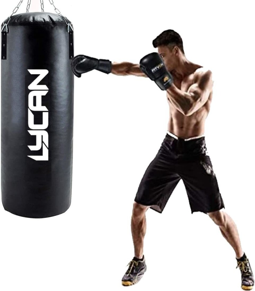 LYCAN 2Ft Unfilled Heavy Black Boxing Bag with Steel Chain & Hand wrap  Hanging Bag - Buy LYCAN 2Ft Unfilled Heavy Black Boxing Bag with Steel  Chain & Hand wrap Hanging Bag