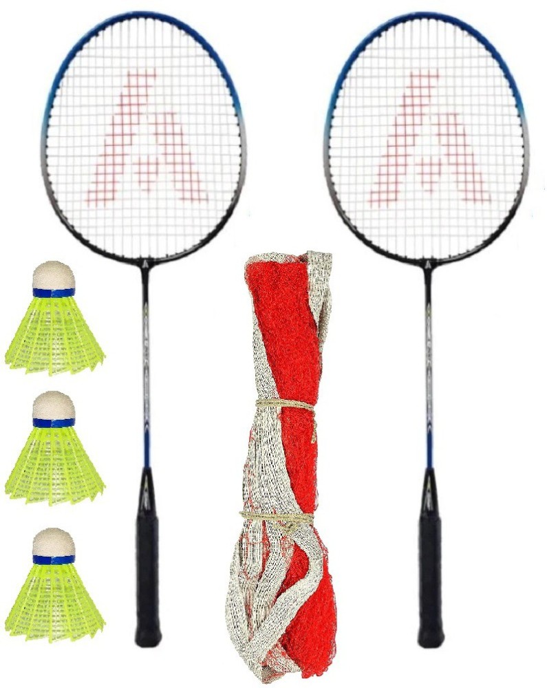 SUNLEY Badminton Set, Badminton Racket Set of 2, 3 Pcs Shuttlecock and 1 Pc Net Badminton Kit - Buy SUNLEY Badminton Set, Badminton Racket Set of 2, 3 Pcs Shuttlecock and 1 Pc Net Badminton Kit Online at Best Prices in India