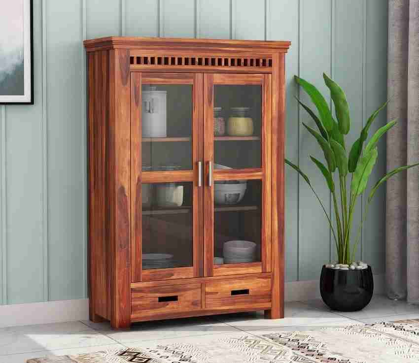 shree natural Wooden Kitchen Cabinet with 2 Drawers 2 Shelf for Living Room Solid Wood Crockery Cabinet Price in India Buy shree natural Wooden Kitchen Cabinet with 2 Drawers